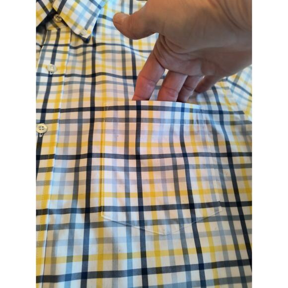 Lands End Button Down Shirt Men's L/T 16-16.5 Traditional Fit Check Long Sleeve - Picture 5 of 15